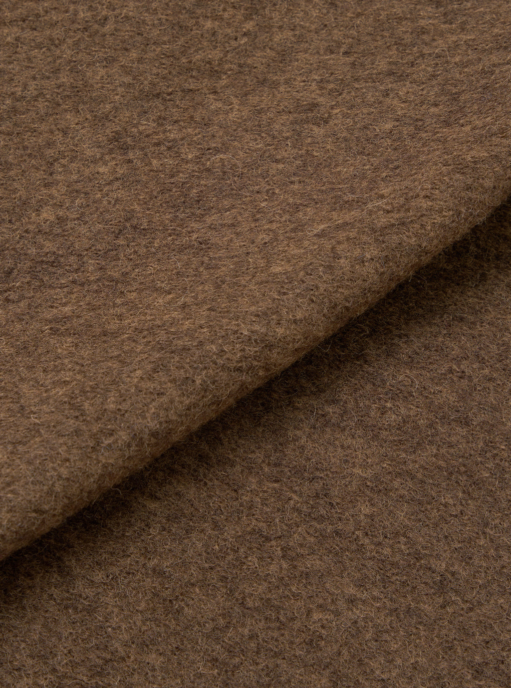 Universal Works Rams Jacket in Brown Marl Wool Fleece