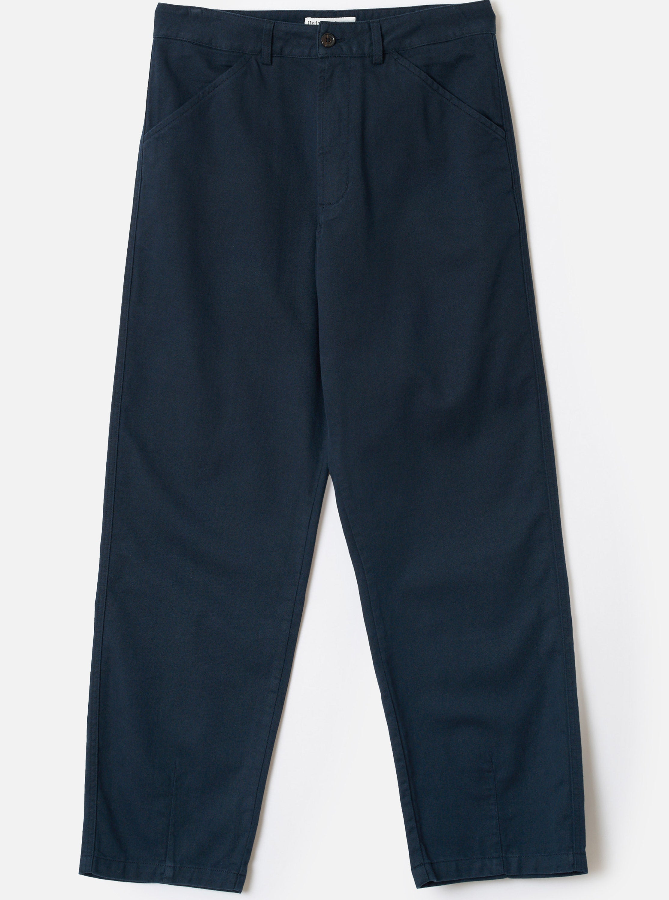 Universal Works Utility Pant in Navy Slub Sateen