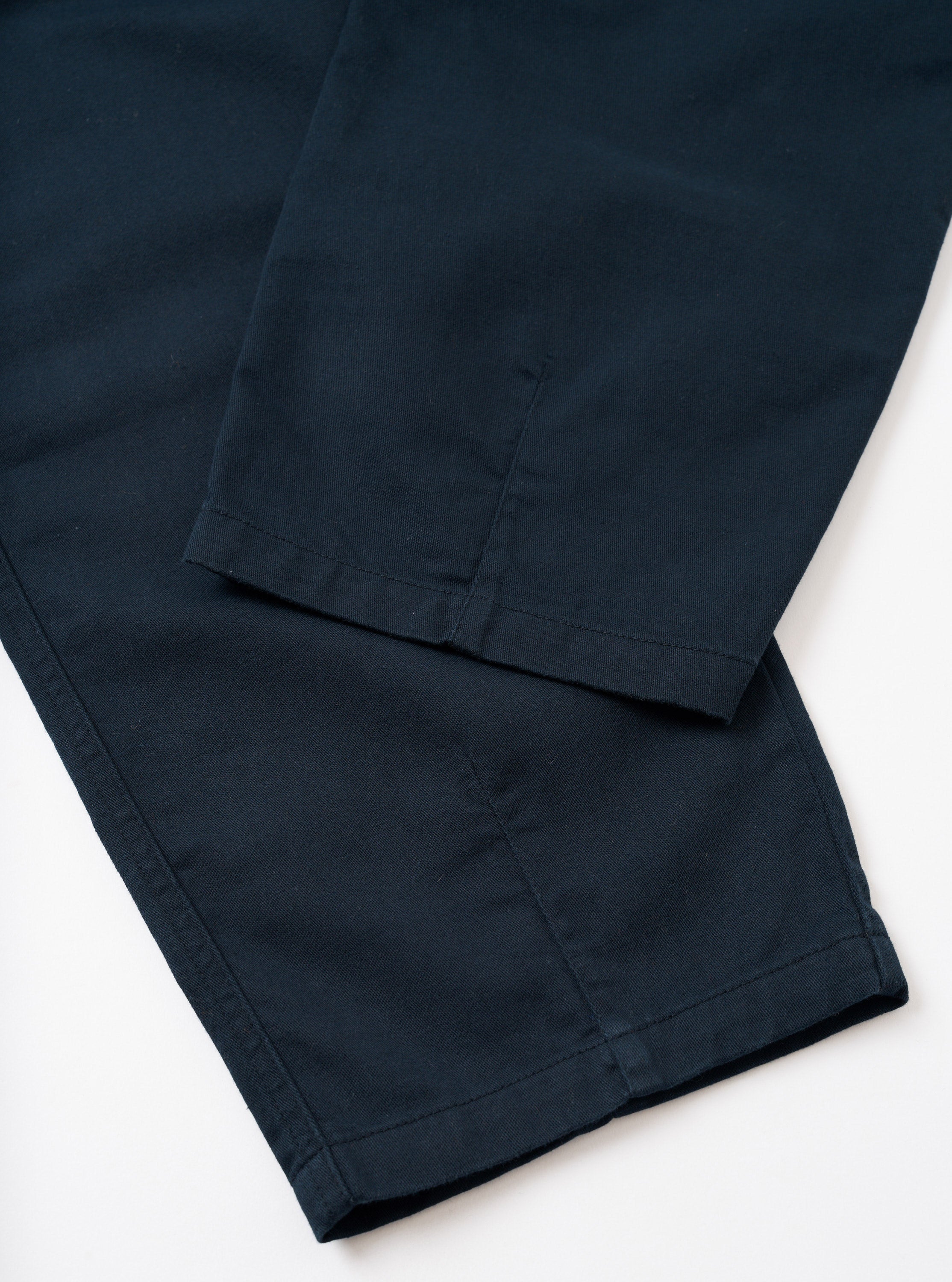 Universal Works Utility Pant in Navy Slub Sateen