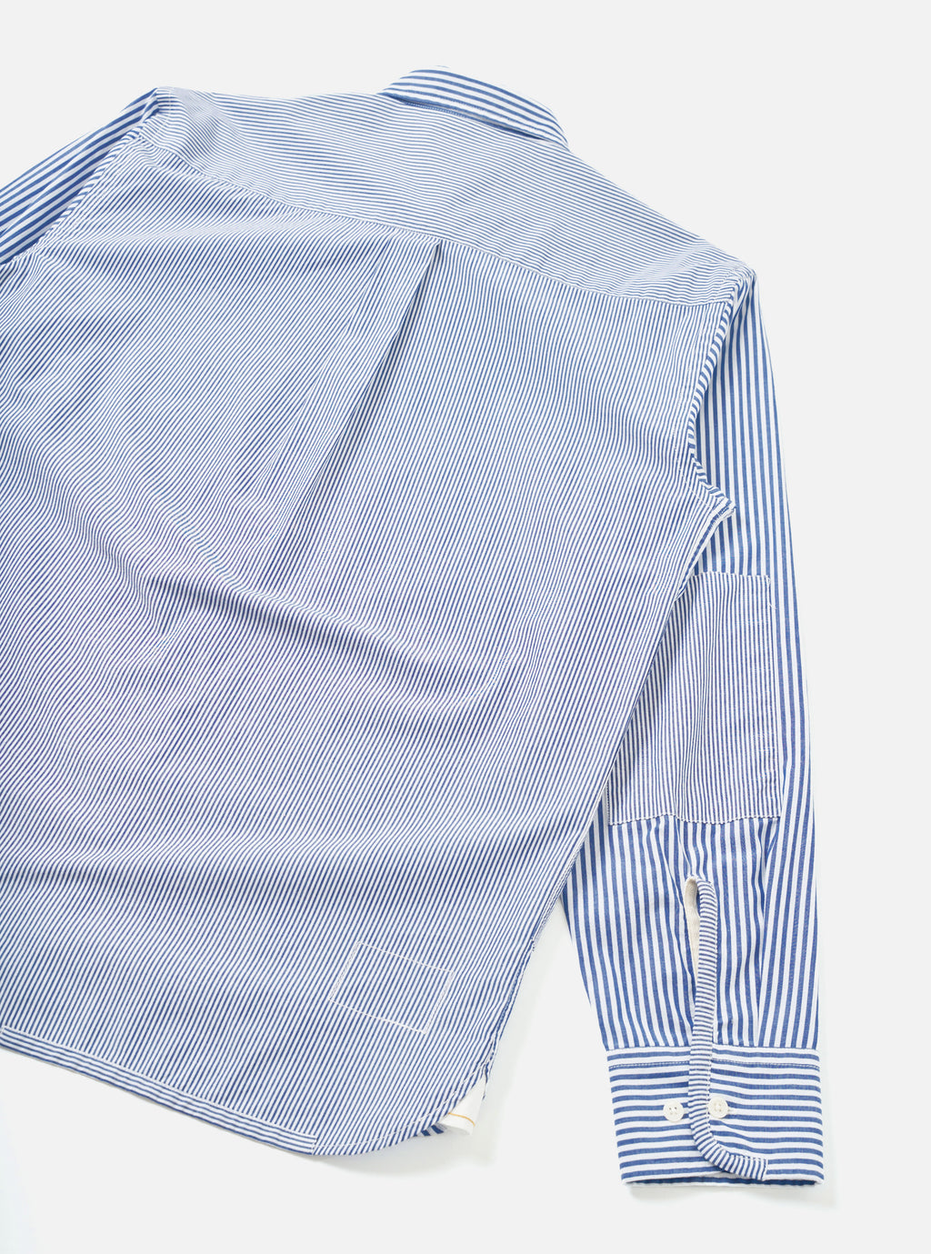 Universal Works Patched Shirt in Navy Queens Cotton