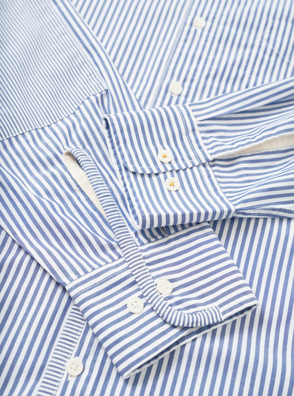 Universal Works Patched Shirt in Navy Queens Cotton