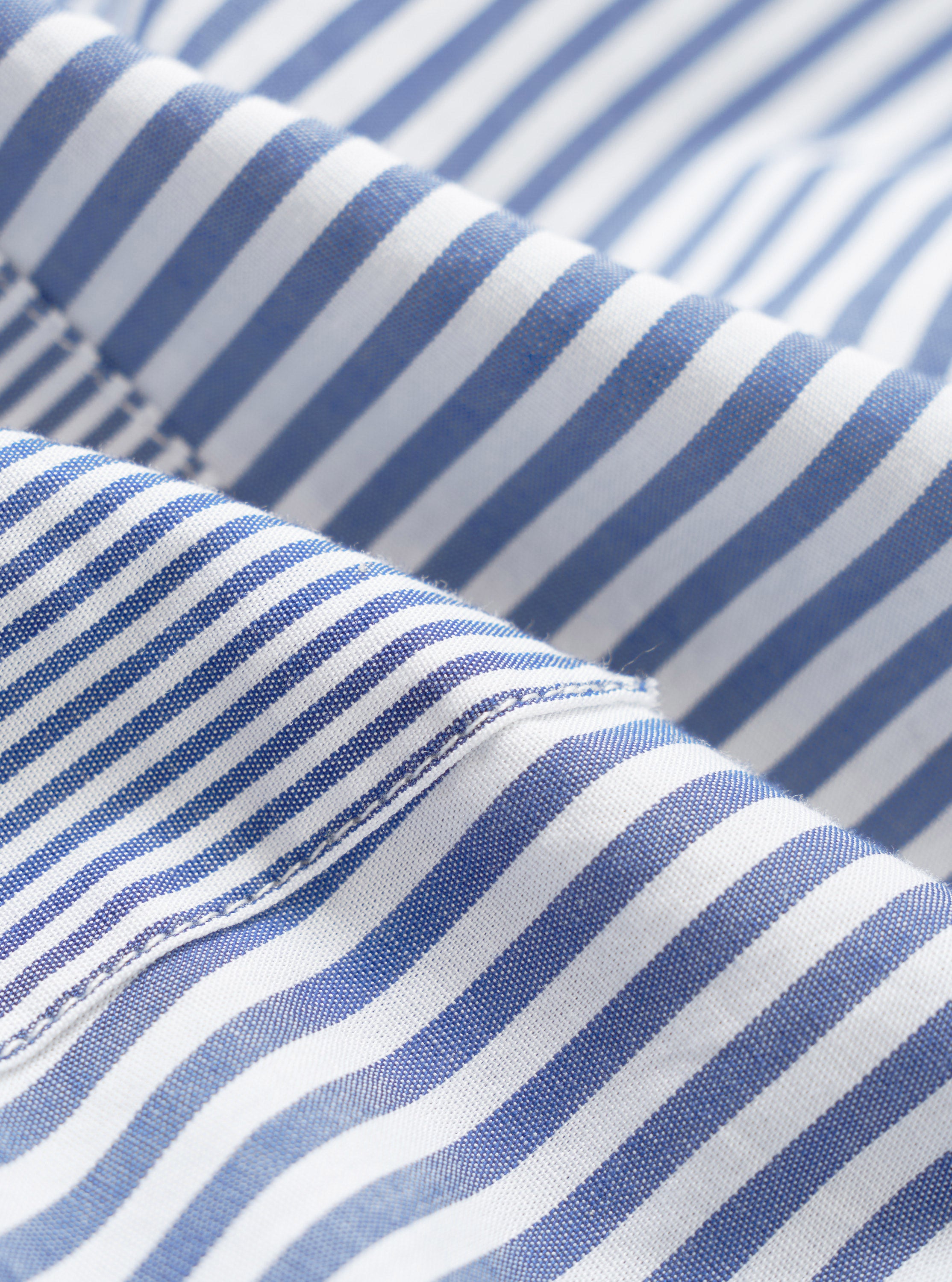 Universal Works Patched Shirt in Navy Queens Cotton