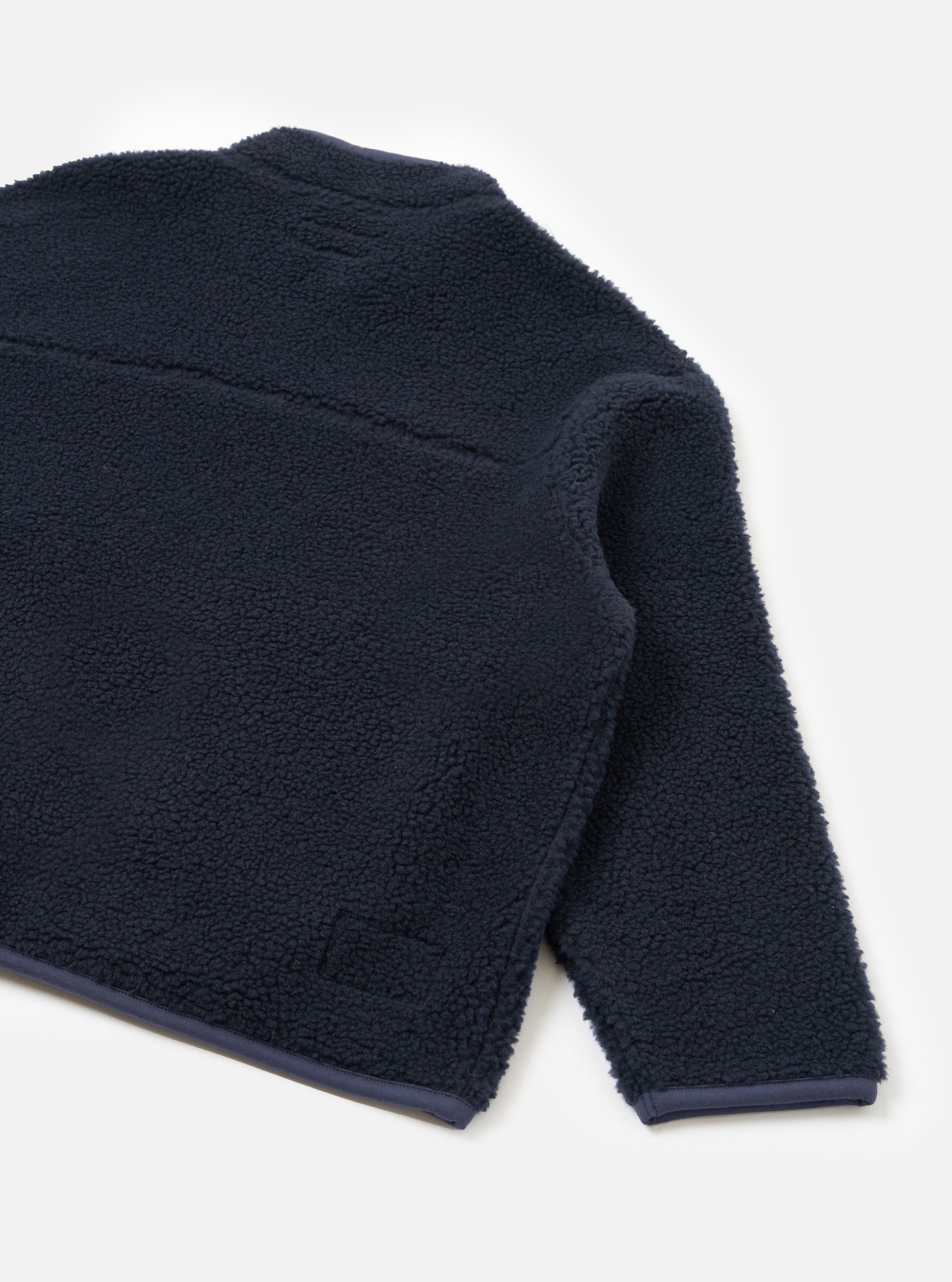 Universal Works Hep Mountain Jacket in Navy Artic Fleece