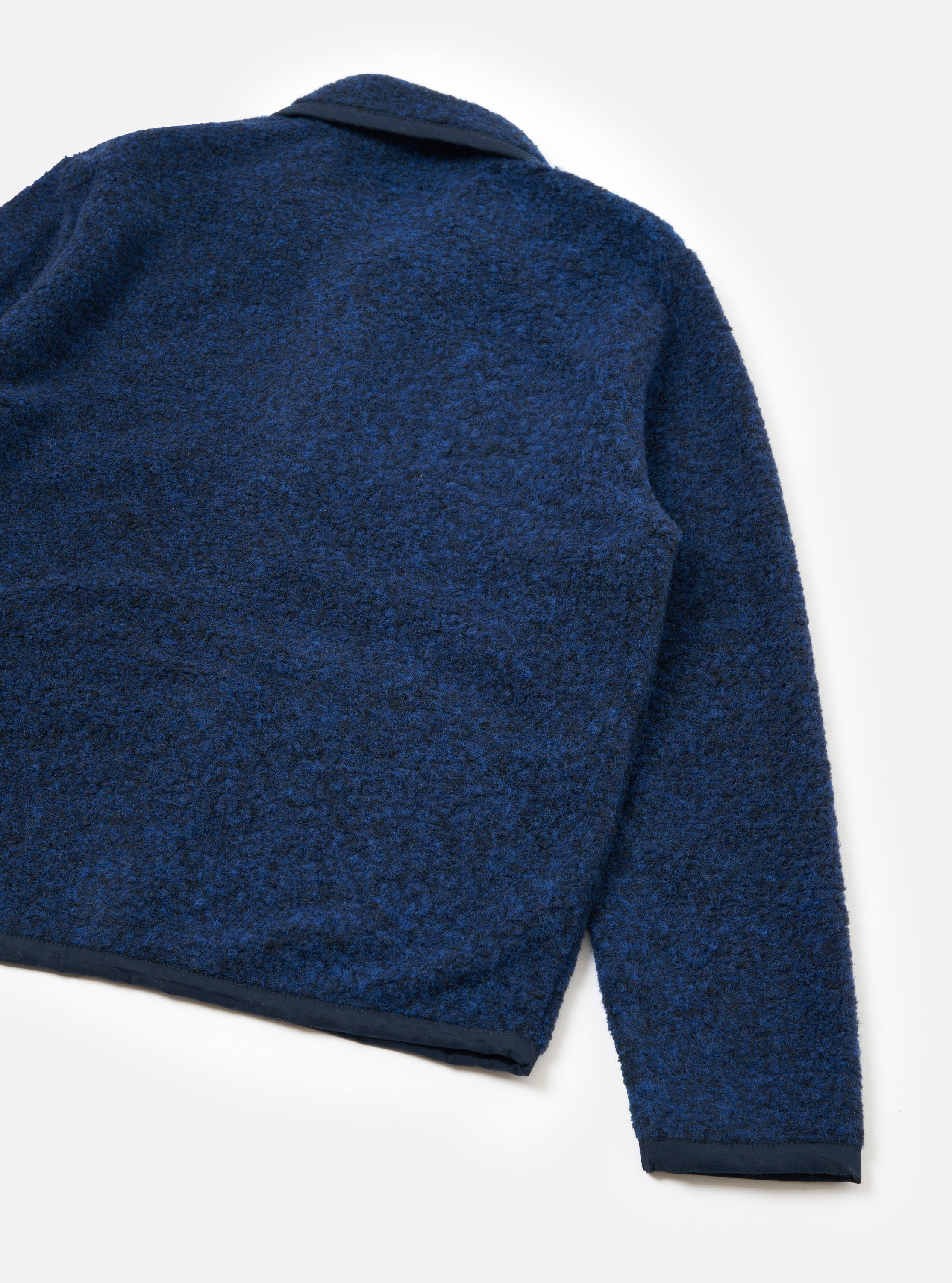 Universal Works Lancaster Jacket in Blue Bouclet Fleece