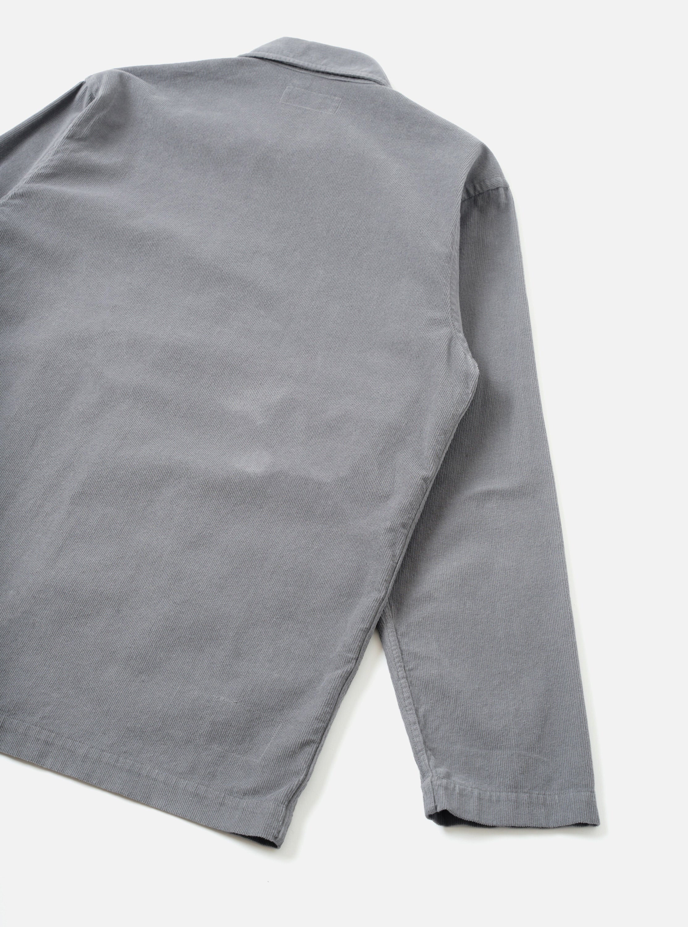 Universal Works Bakers Overshirt in Grey Fine Cord