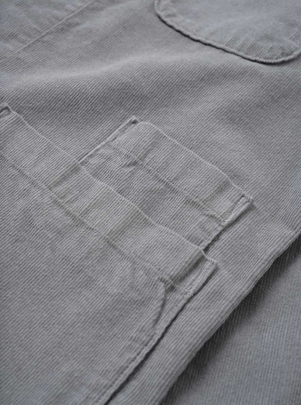 Universal Works Bakers Overshirt in Grey Fine Cord