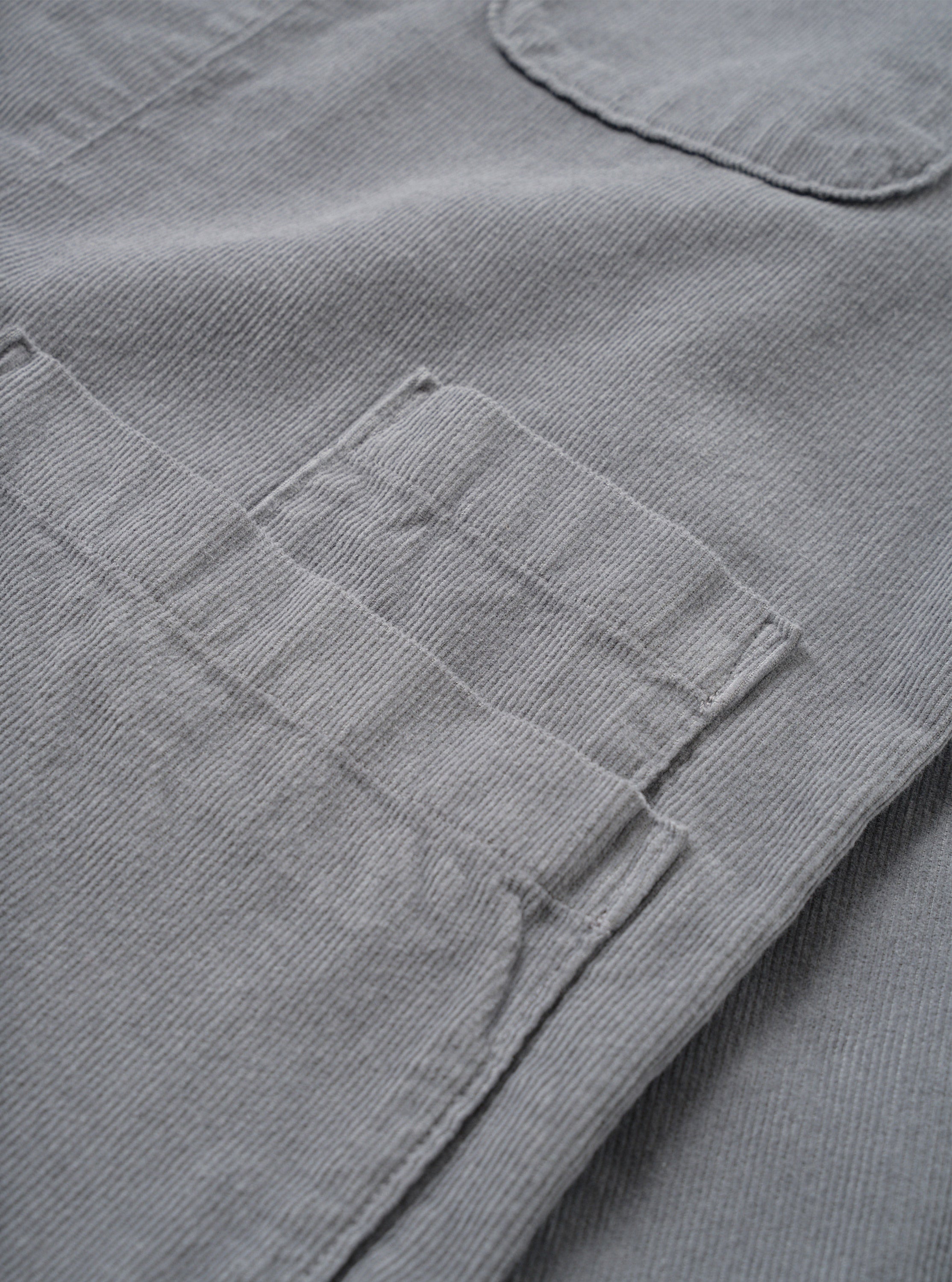 Universal Works Bakers Overshirt in Grey Fine Cord
