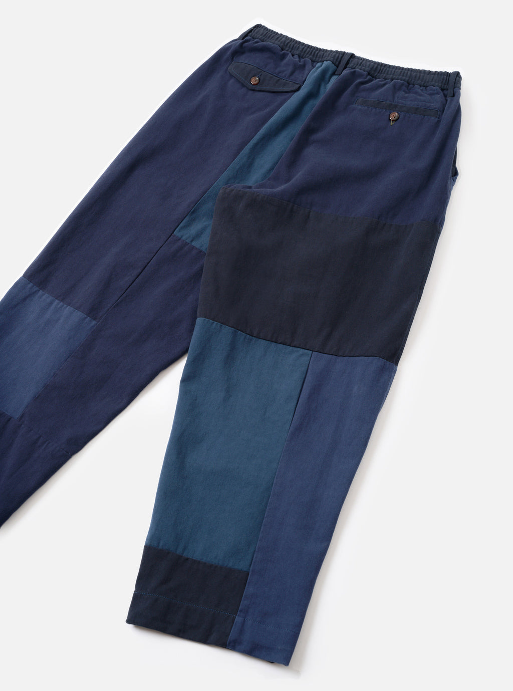 Universal Works Oxford Pant in Navy Patchwork Twill