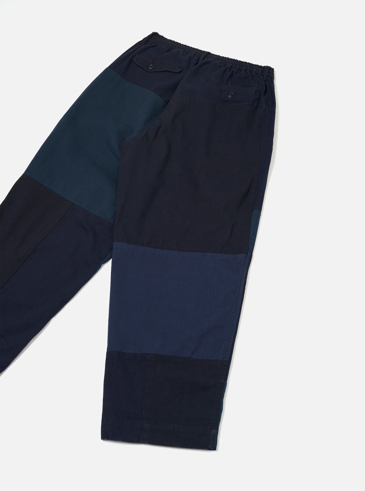 Universal Works Oxford Pant in Navy Patchwork Twill