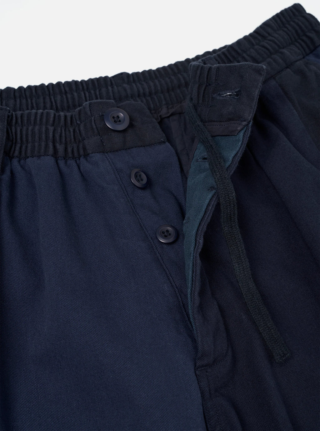 Universal Works Oxford Pant in Navy Patchwork Twill