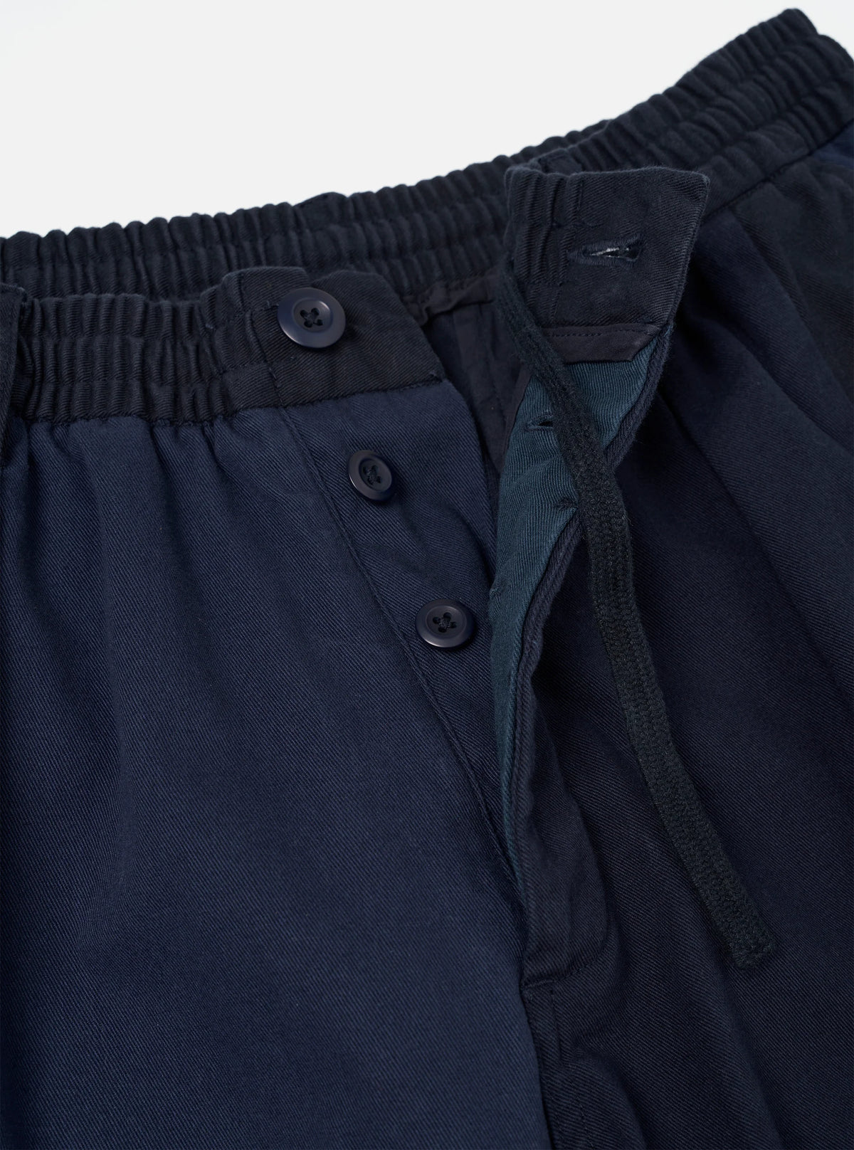 Universal Works Oxford Pant in Navy Patchwork Twill