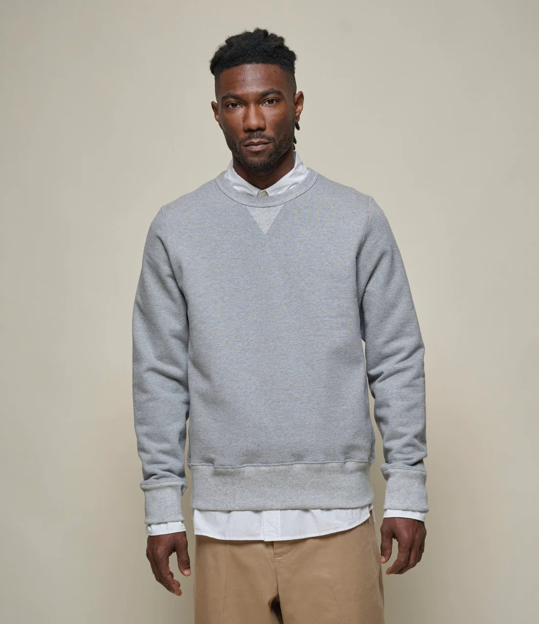 Merz B. Schwanen Classic Loopwheeled Sweatshirt in Grey Melange