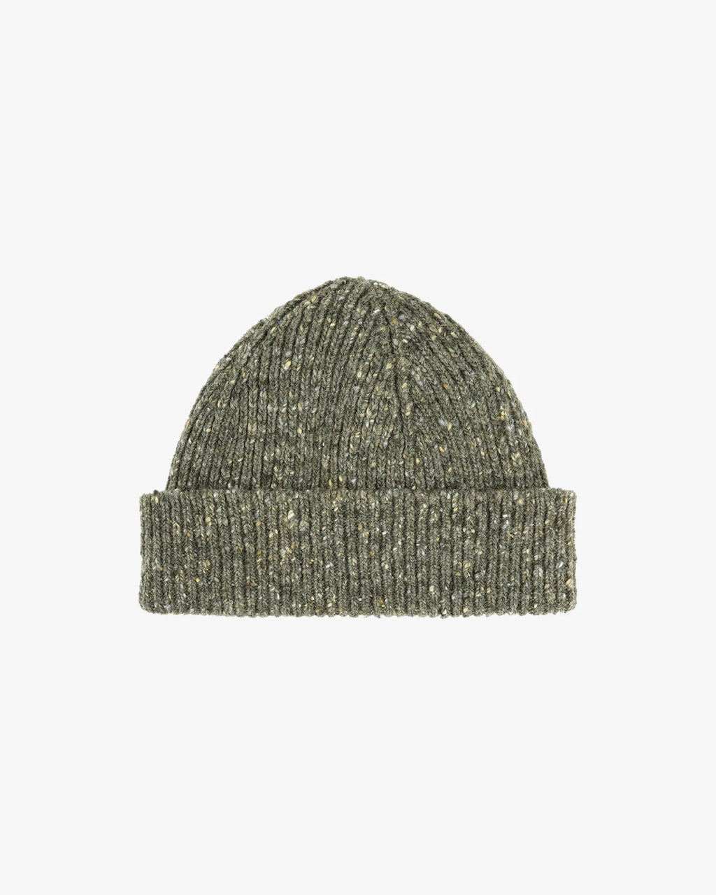 Uskees 4003 Speckled Donegal Wool Beanie in Army Green
