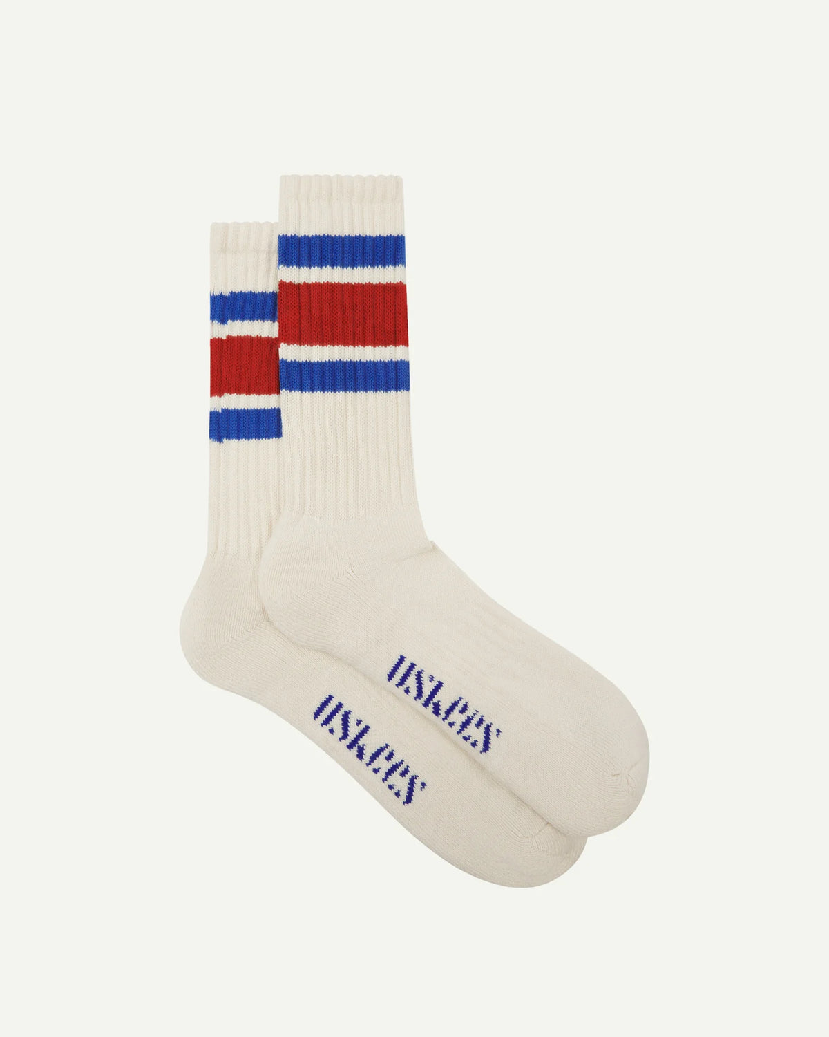 Uskees 4011 College Stripe Socks in Berry Red