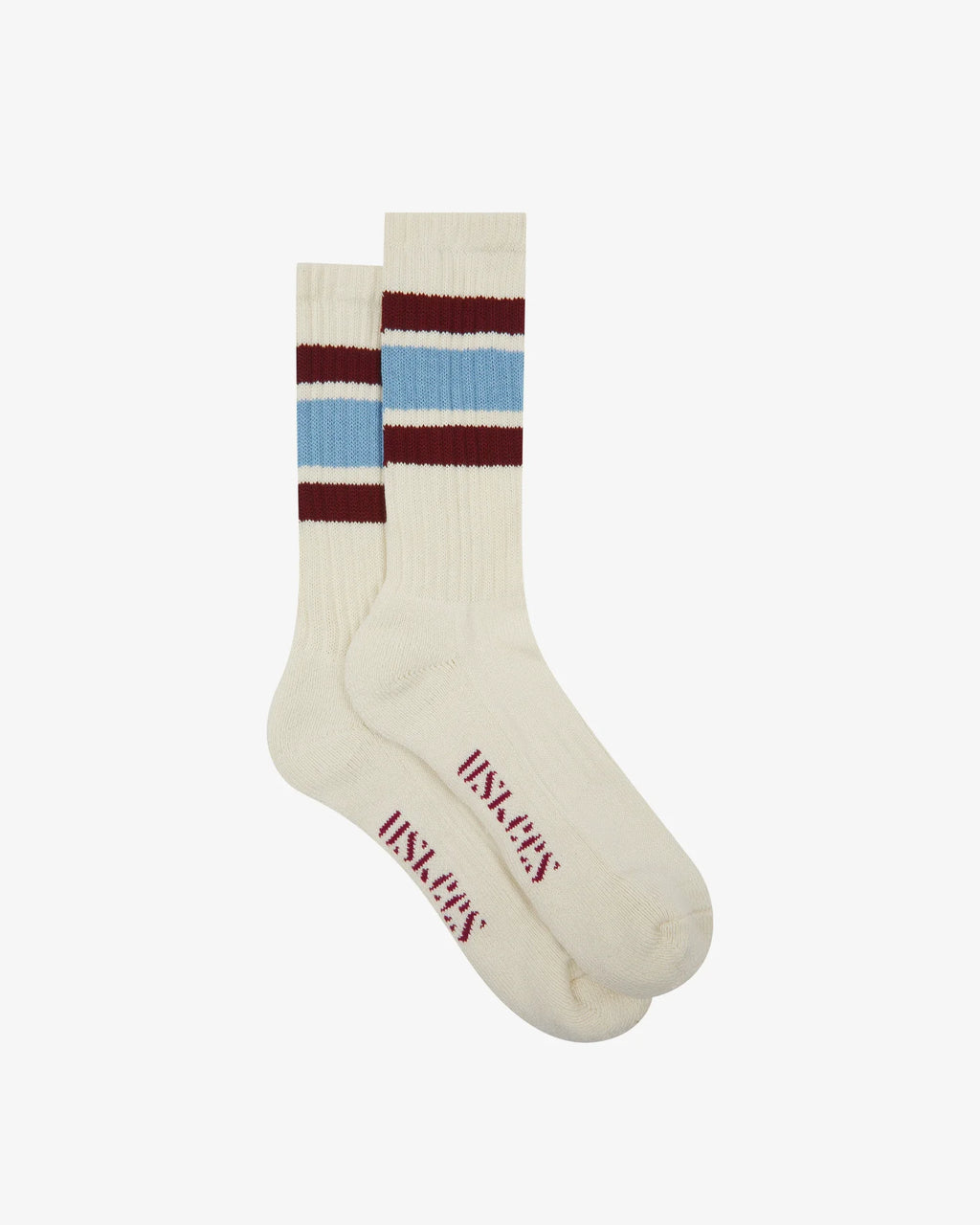 Uskees 4011 College Stripe Socks in Powder Blue