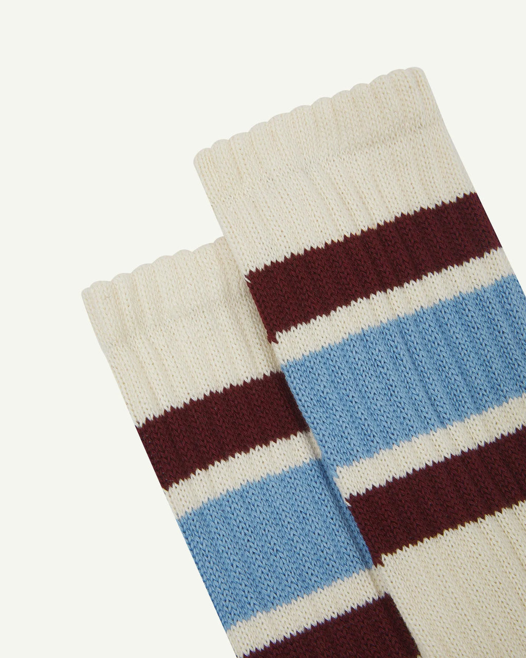 Uskees 4011 College Stripe Socks in Powder Blue