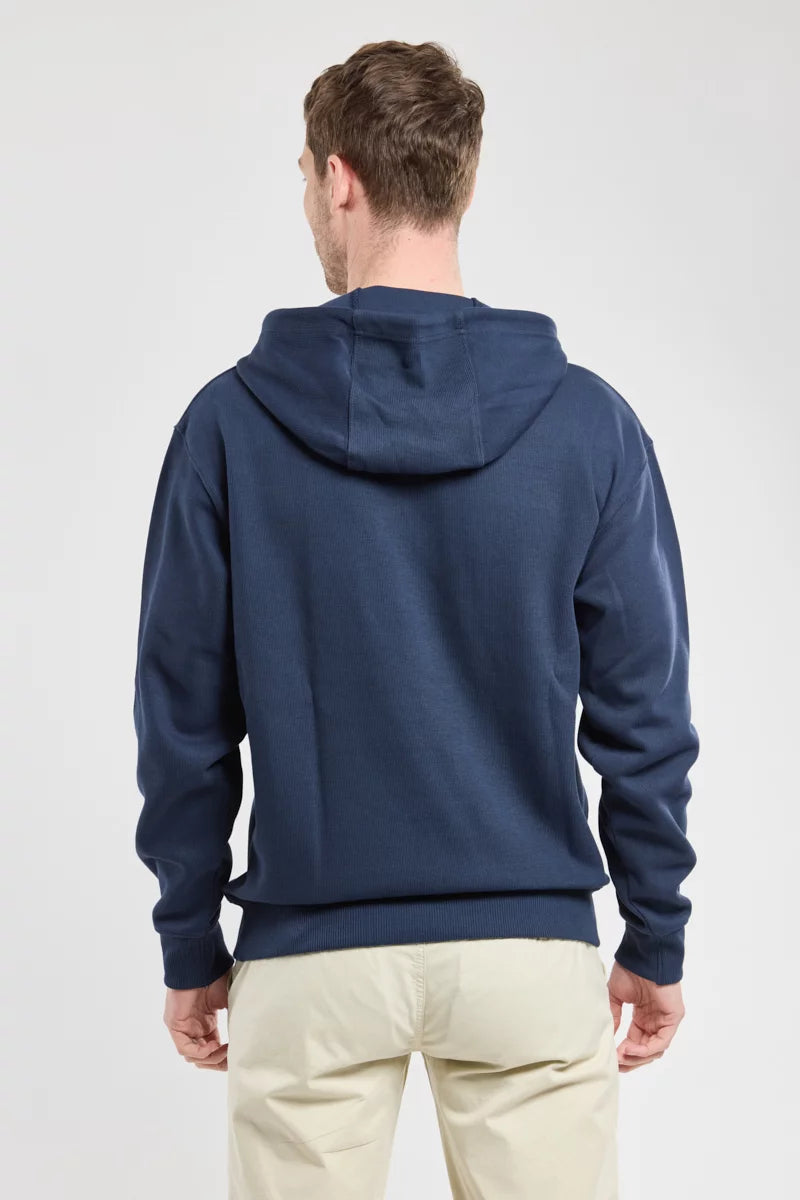 Armor Lux Cotton Hoodie in Navy