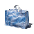 Puebco Covered School Tie Fabric Market Bag / Light Blue x White