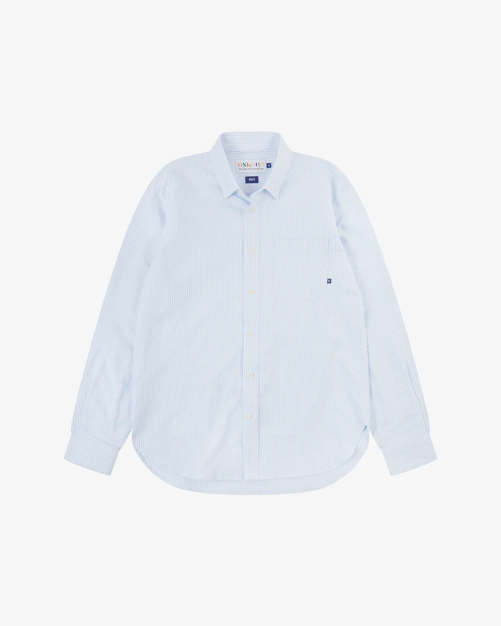 Uskees 6013 Oxford Shirt in Baby Blue Pinstripe