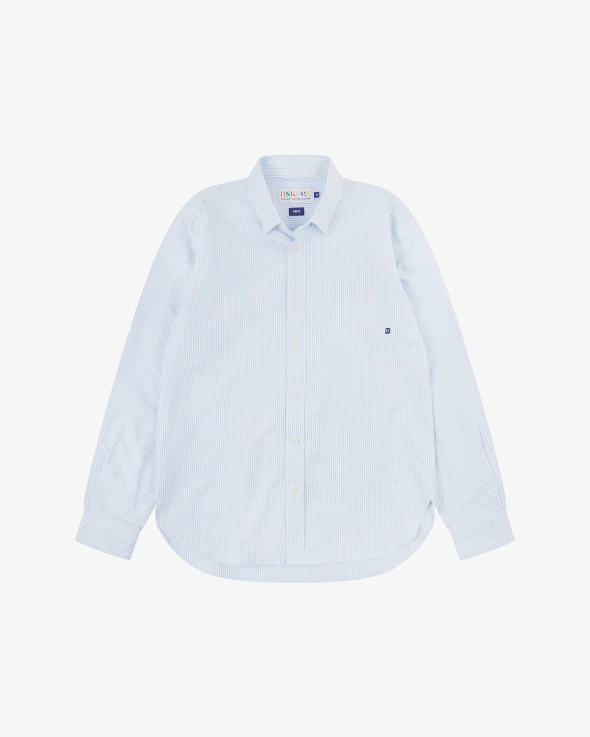 Uskees 6013 Oxford Shirt in Baby Blue Pinstripe