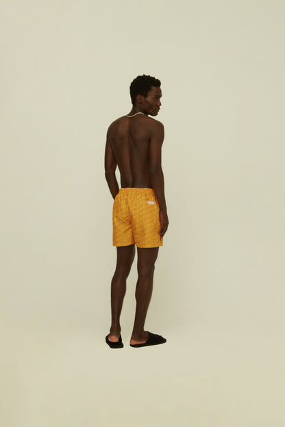 OAS Yellow Squiggle Swim Shorts