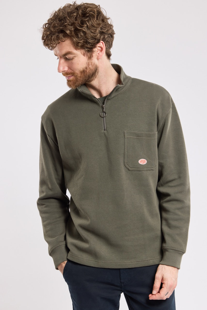 Armor Lux Heritage Cotton 1/2 Zip in Chimera