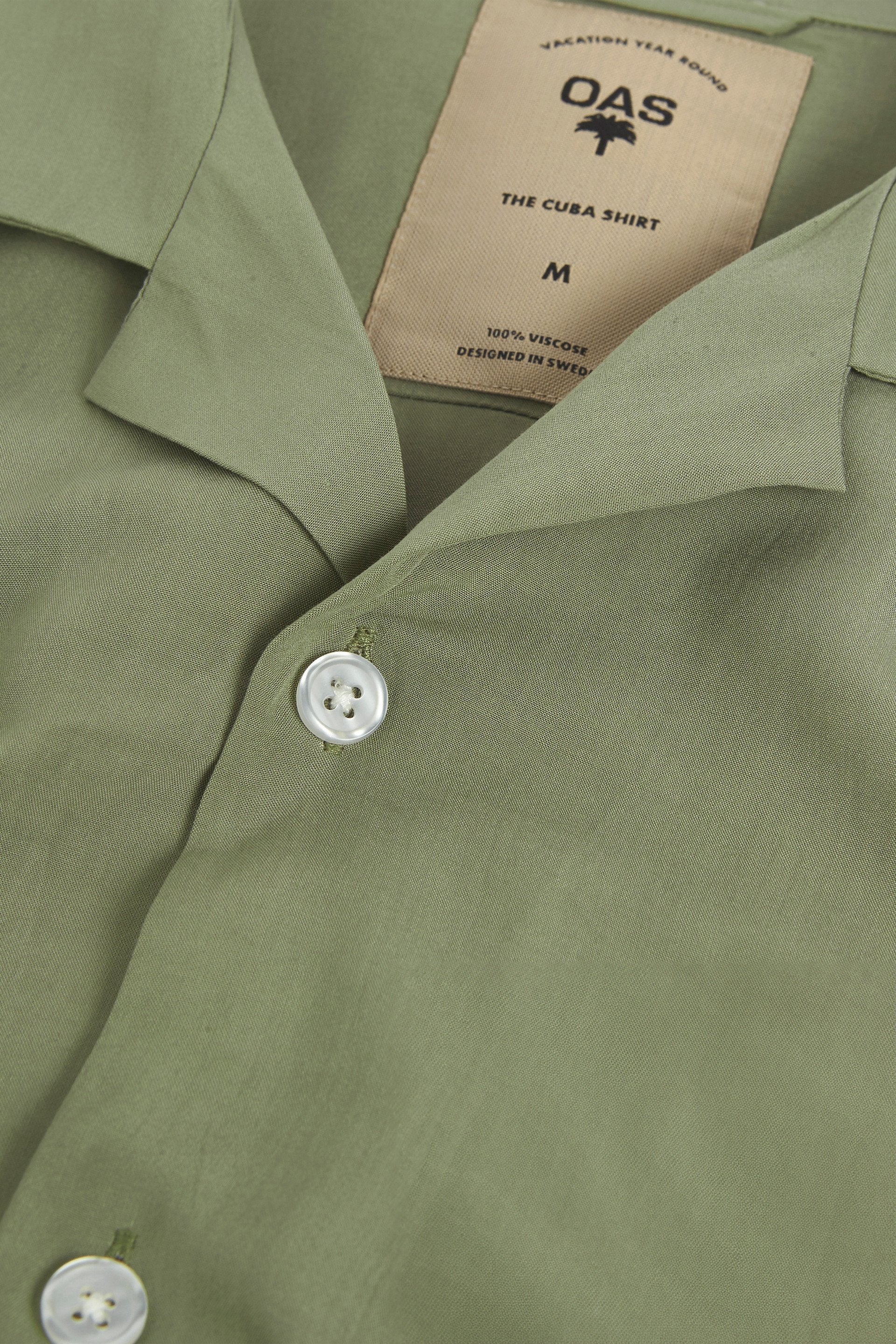 OAS Green Plain Viscose Shirt