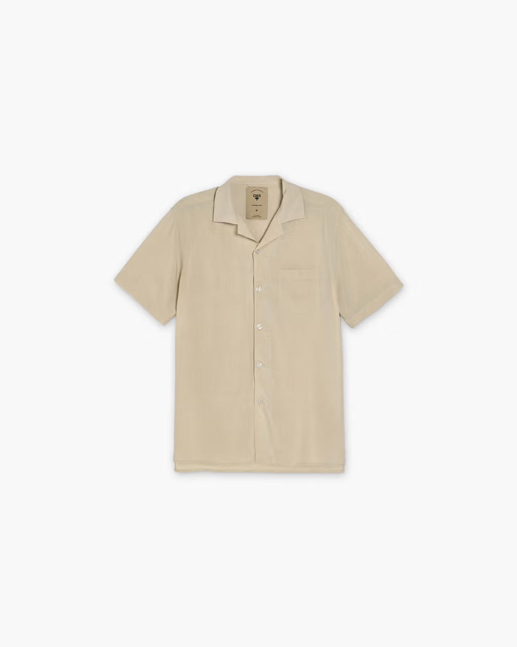 OAS Beige Plain Viscose Shirt