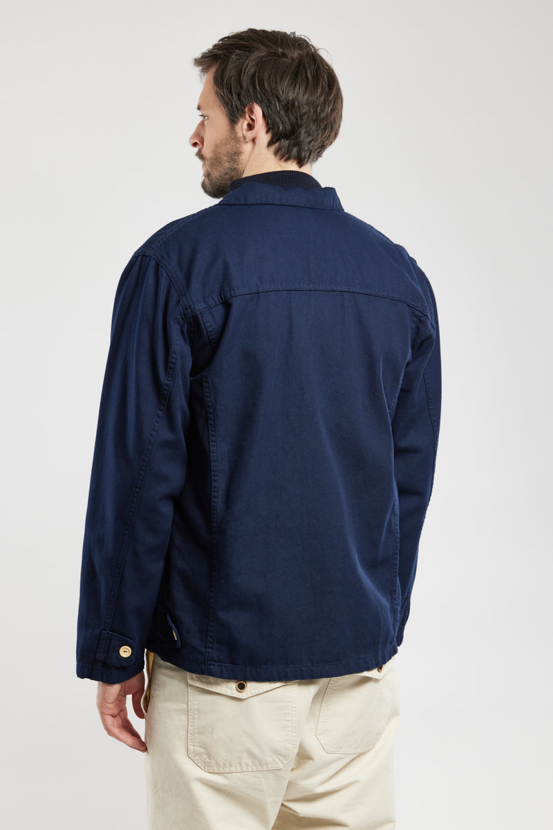 Armor Lux Cotton Fisherman Jacket in Navy