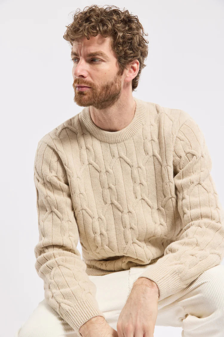 Armor Lux Irish Wool Jumper in Beige
