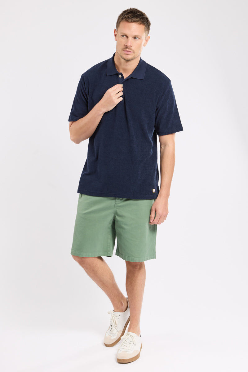 Armor Lux Heritage Terry Polo in Marine Deep