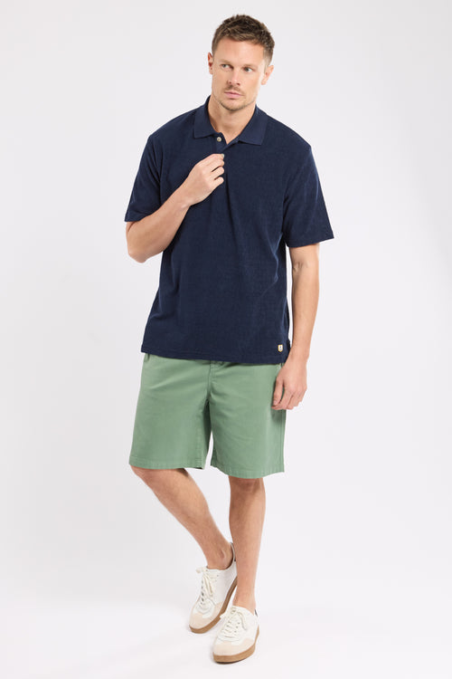 Armor Lux Heritage Terry Polo in Marine Deep