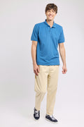 Armor Lux Piqué Polo in Dark Blue