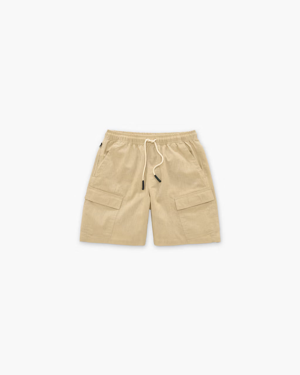 OAS Beige Cotton Linen Cargo Shorts
