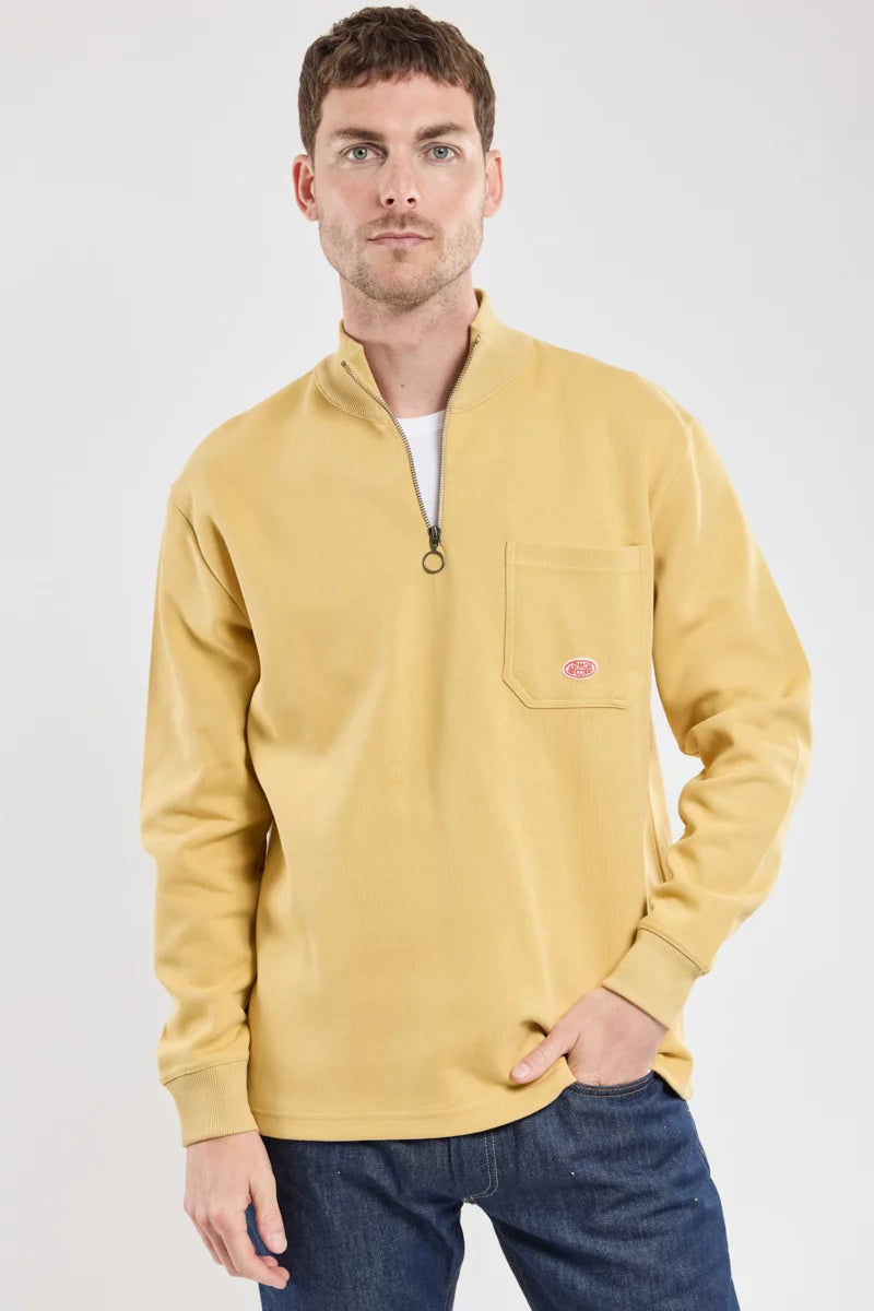 Armor Lux Heritage Cotton 1/2 Zip in Yellow