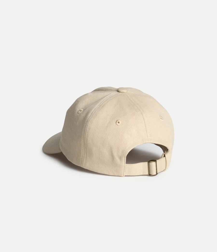 Merz b. Schwanen Swan Logo Cotton Twill Cap in Light Khaki