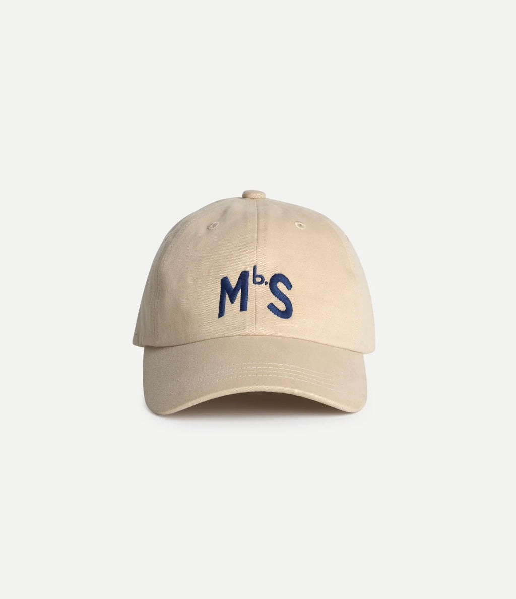 Merz b. Schwanen MbS Logo Cotton Twill Cap in Light Khaki