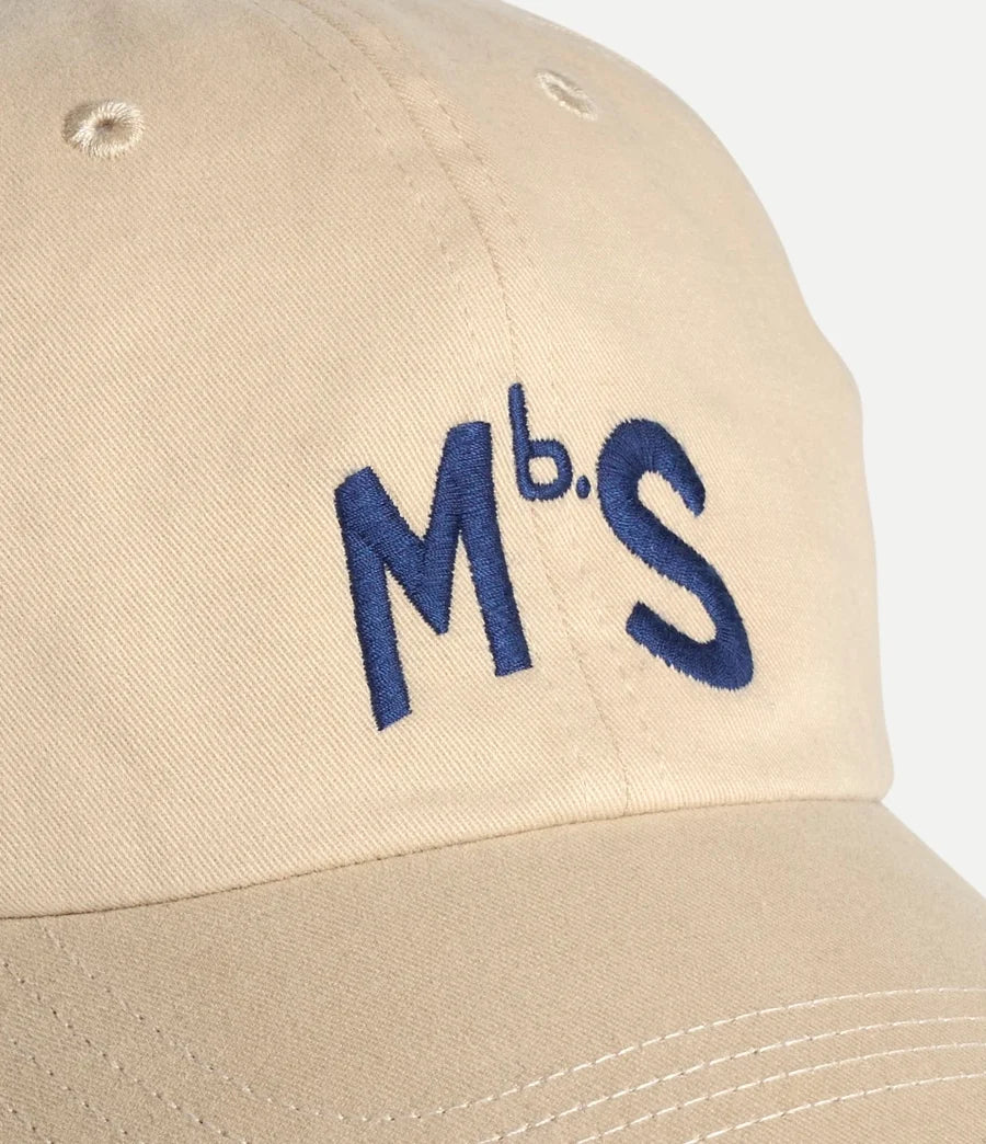 Merz b. Schwanen MbS Logo Cotton Twill Cap in Light Khaki