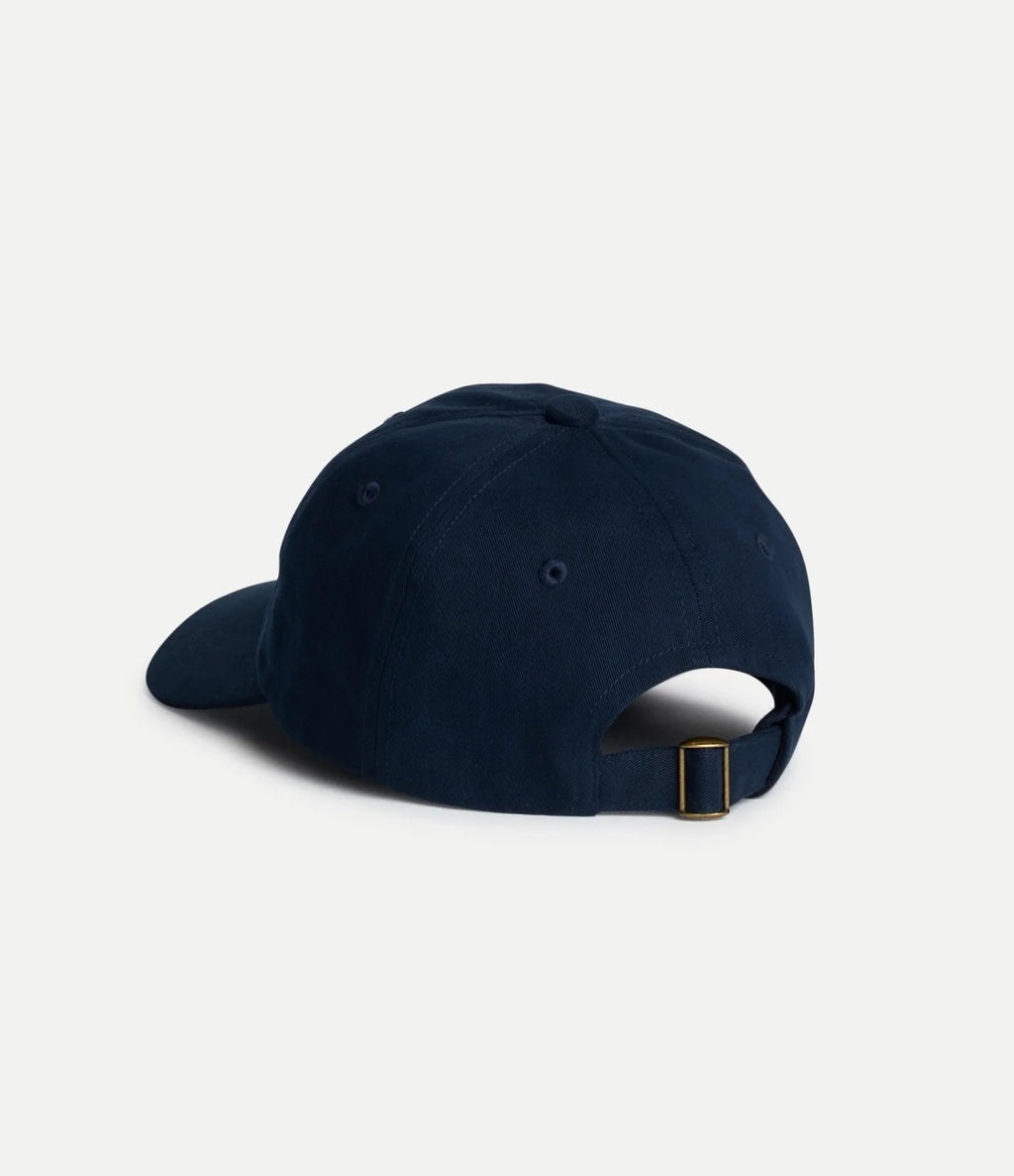 Merz b. Schwanen MbS Logo Cotton Twill Cap in Night Blue