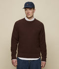 Merz B. Schwanen Men's Ribbed Cotton Knit in Chocolate