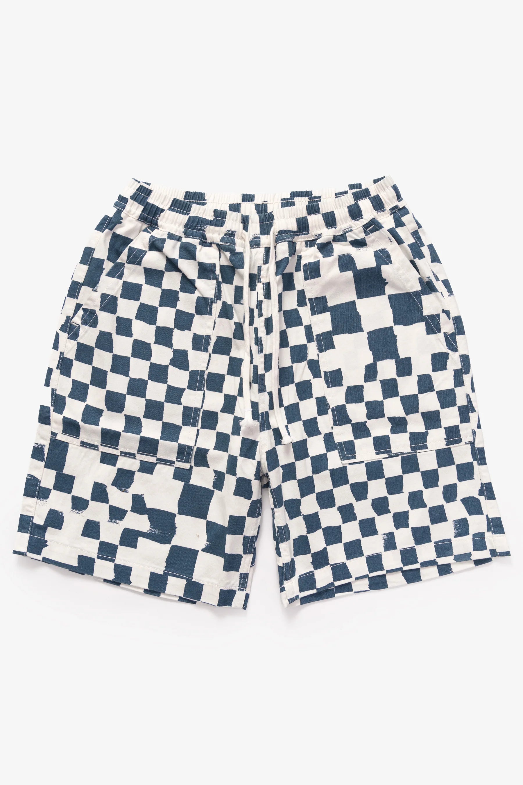 Service Works Printed Chef Short Teal Checker