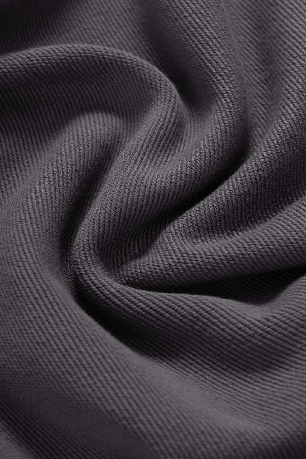 Power Goods Loopback Crewneck in washed black organic cotton with elasticated cuffs and waistband