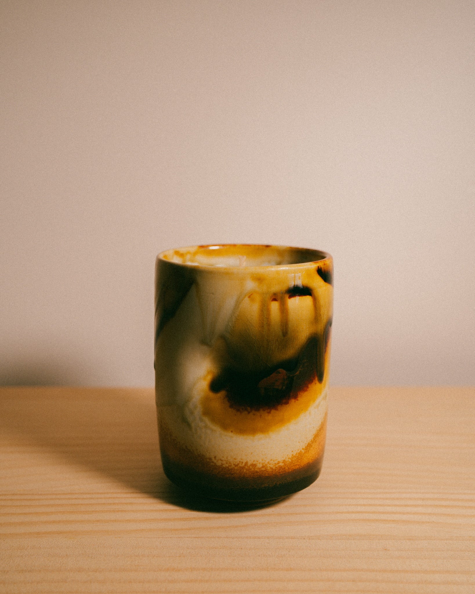 Provider Store Teak Cup Ceramic Candle - Large