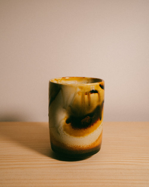 Provider Store Teak Cup Ceramic Candle - Large