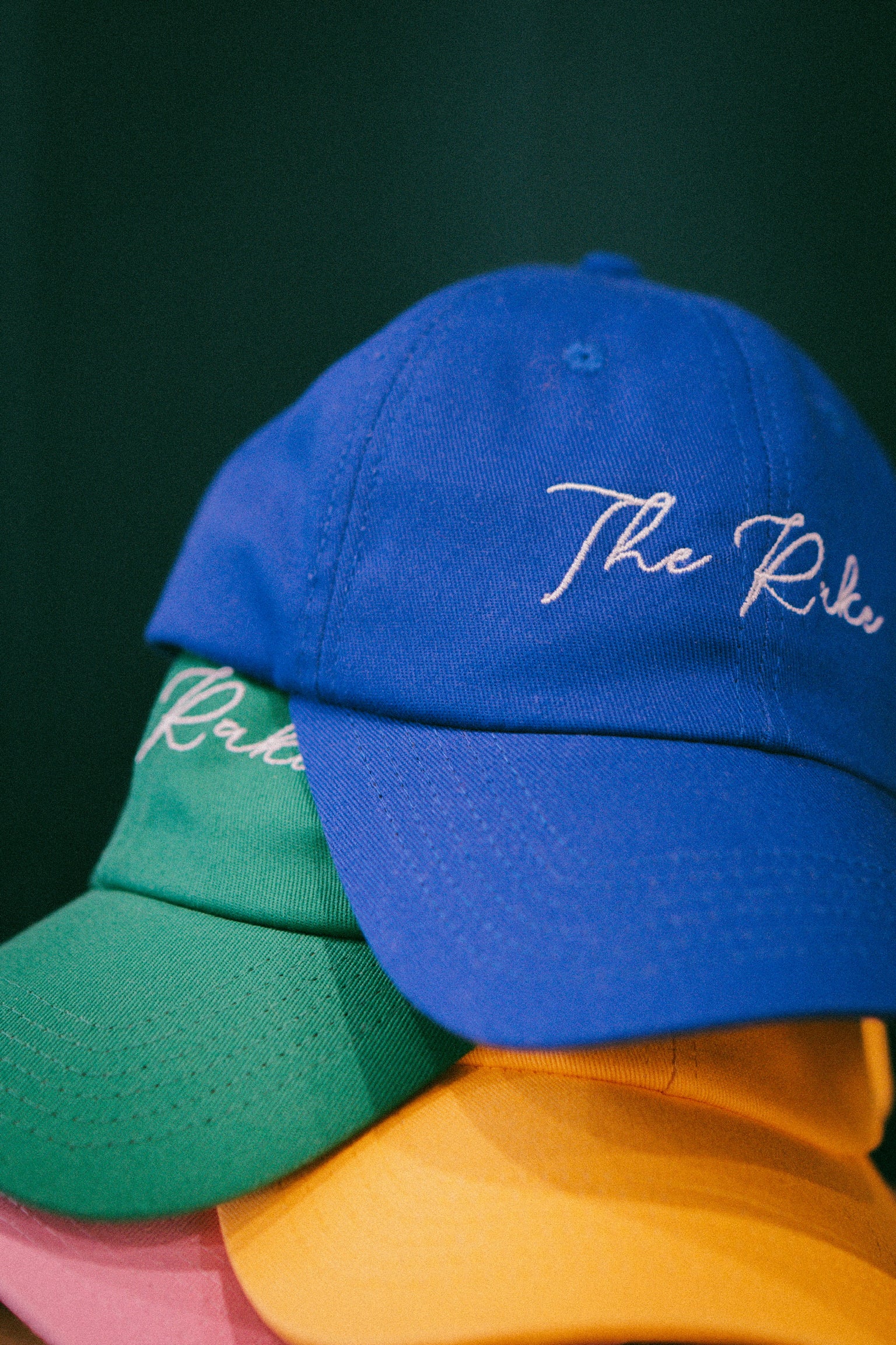 The Rake Logo Dad Cap in Bright Blue