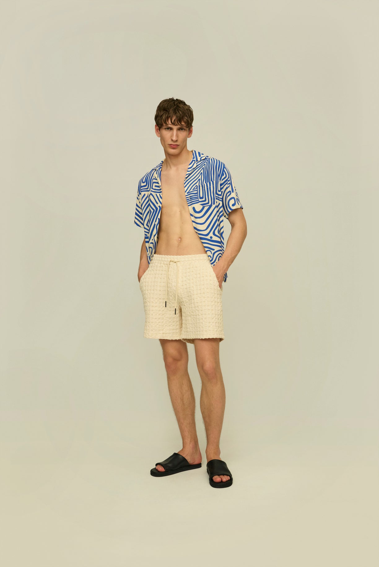 OAS Ecru Porto Waffle Short