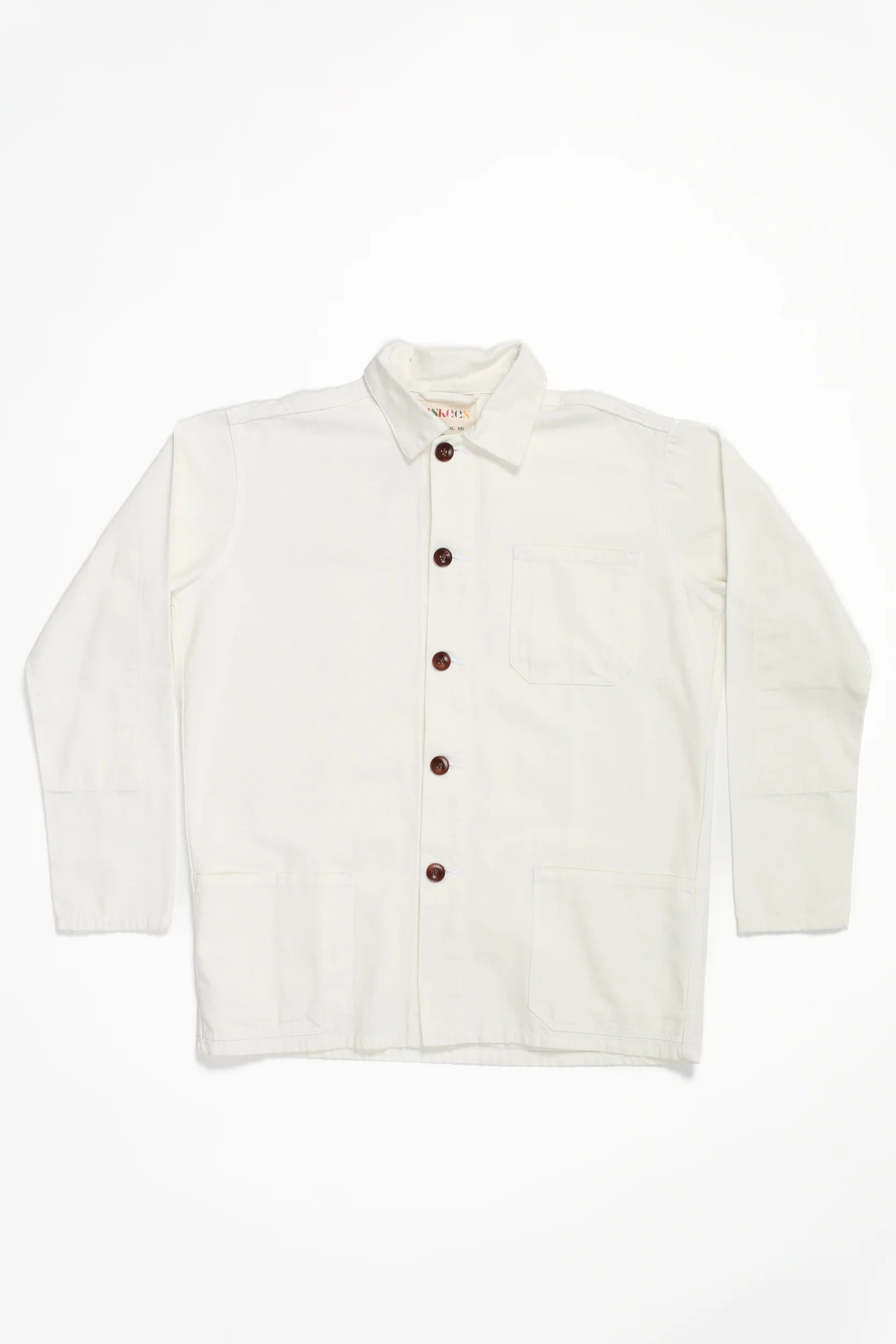 Uskees 3001 Button Overshirt in Cream