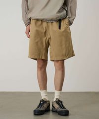 Gramicci G Short in chino with elastic waistband, organic cotton twill, and integrated nylon cinch belt
