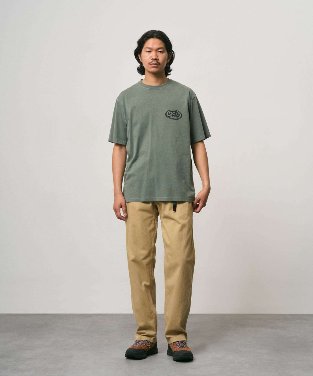 Gramicci G Pant chino trousers with webbing belt and gusseted crotch for movement