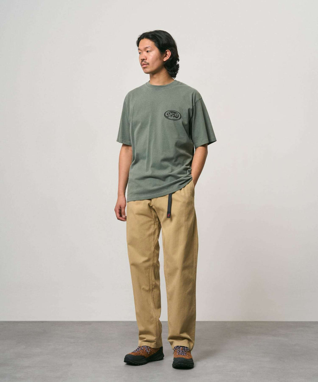 Gramicci G Pant in chino with webbing belt and gusseted crotch for mobility